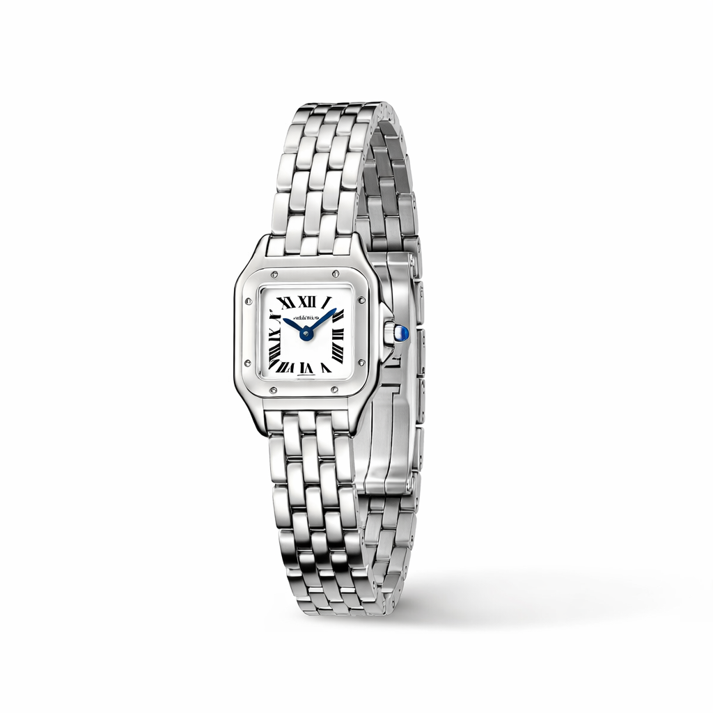Elegant Square Dial Stainless Steel Watch
