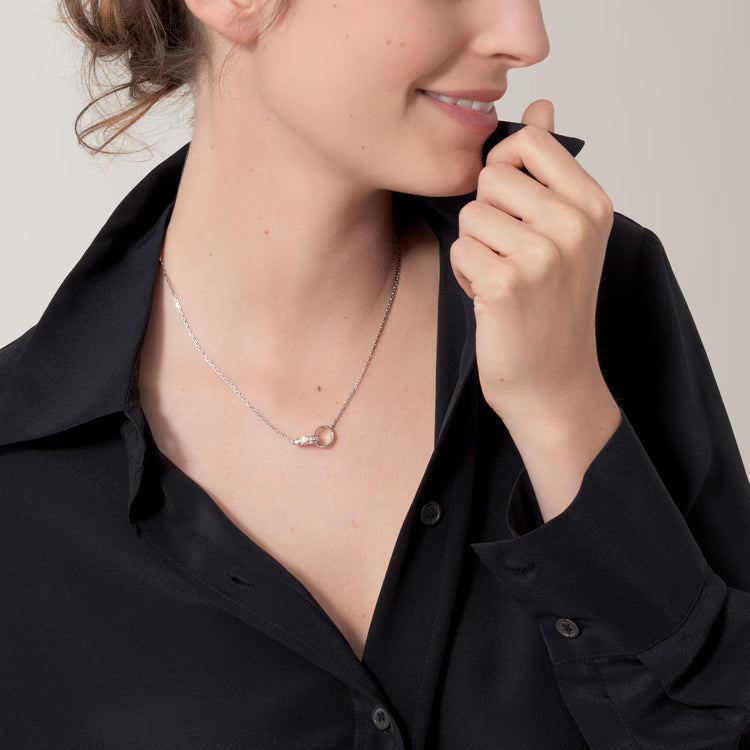 LOVE pendant, half-paved