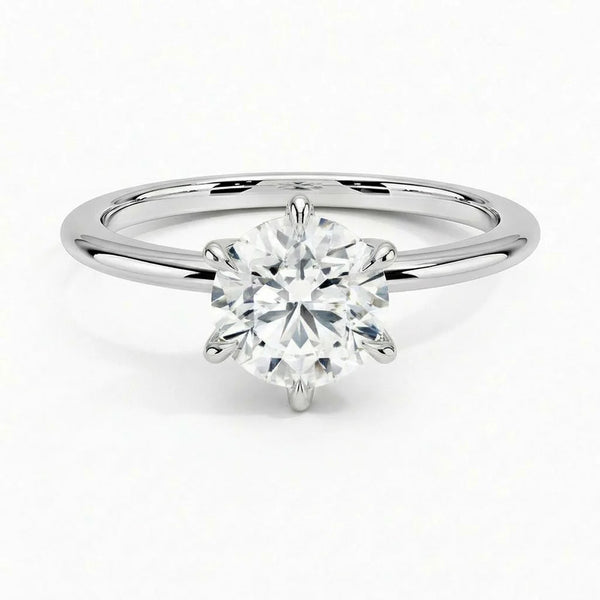 Solitaire Round Engagement Ring