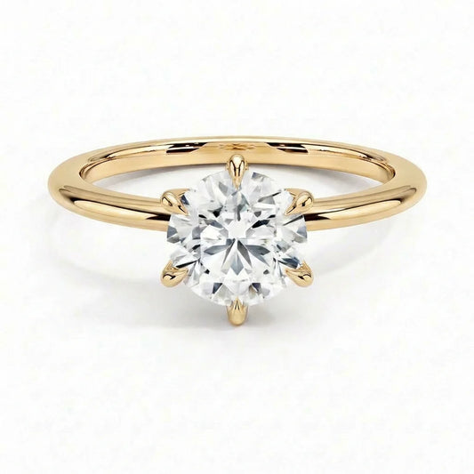 Solitaire Round Engagement Ring