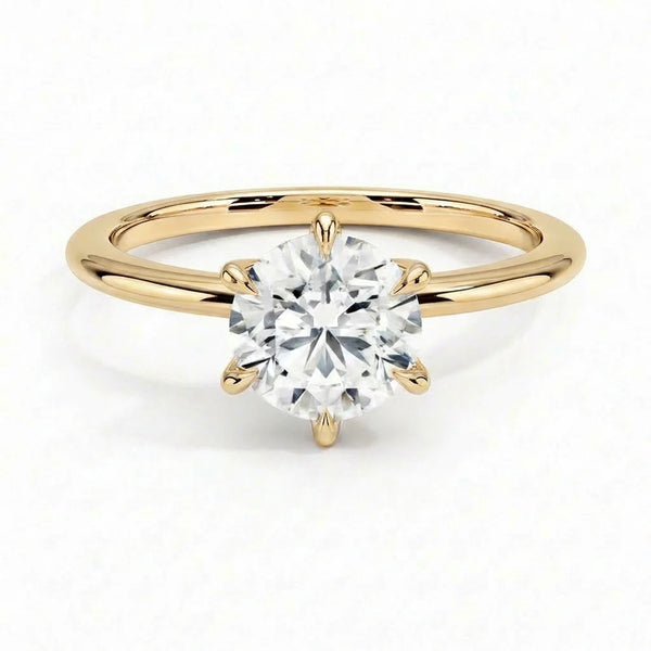 Solitaire Round Engagement Ring
