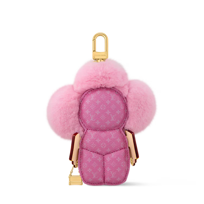 Luxury Plush Flower Bag Charm