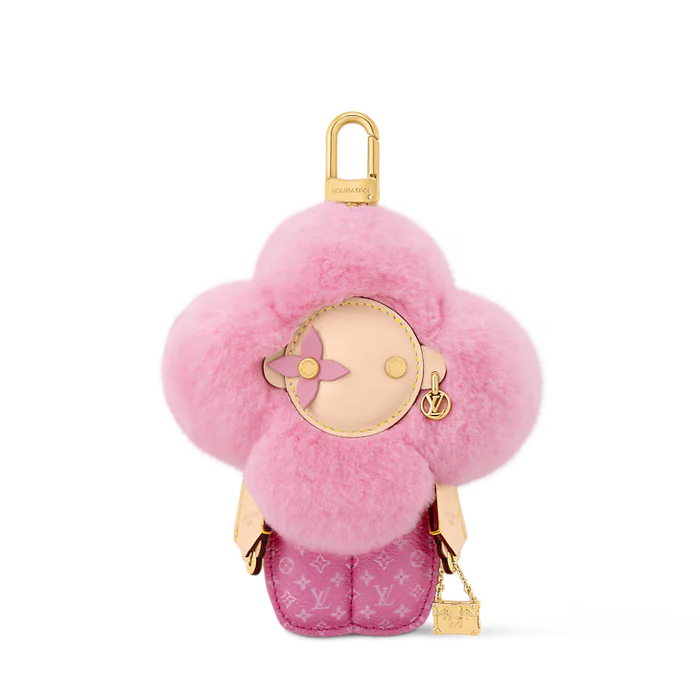 Luxury Plush Flower Bag Charm