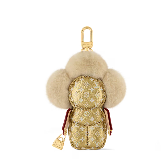 Luxury-Inspired Fashionista Plush Flower Bag Charm