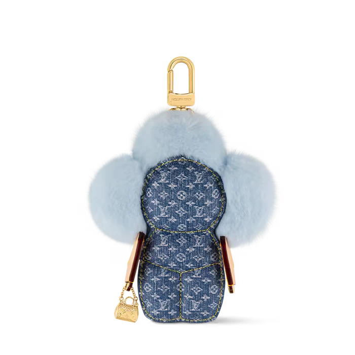 Luxury-Inspired Fashionista Plush Flower Bag Charm