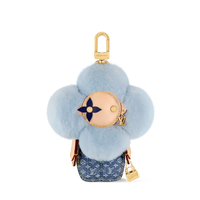 Luxury-Inspired Fashionista Plush Flower Bag Charm