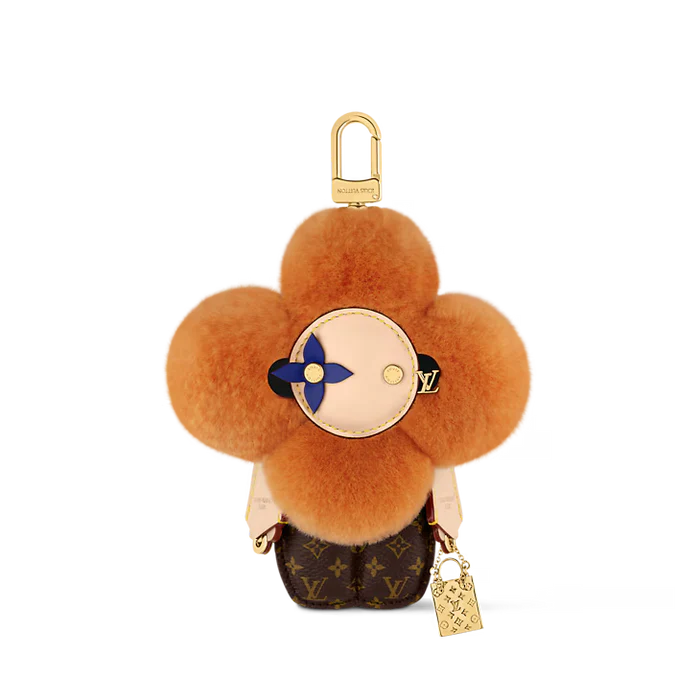 Luxury Plush Flower Bag Charm