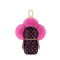 Luxury-Inspired Fashionista Plush Flower Bag Charm