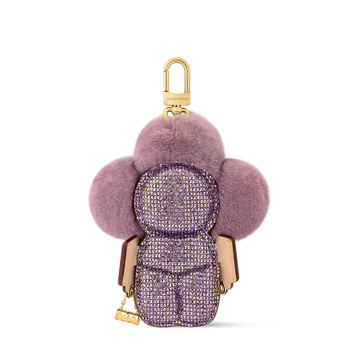 Luxury Plush Flower Bag Charm