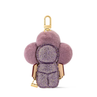 Luxury Plush Flower Bag Charm