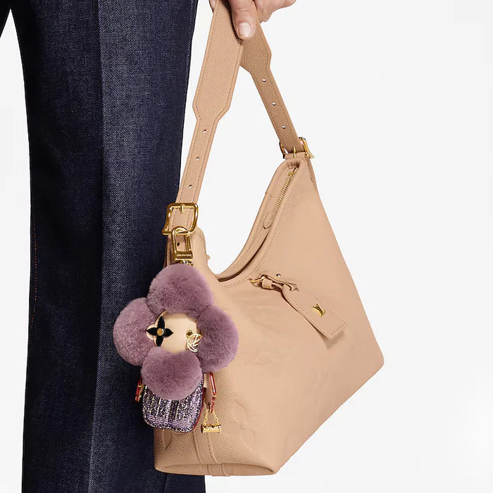 Luxury Plush Flower Bag Charm