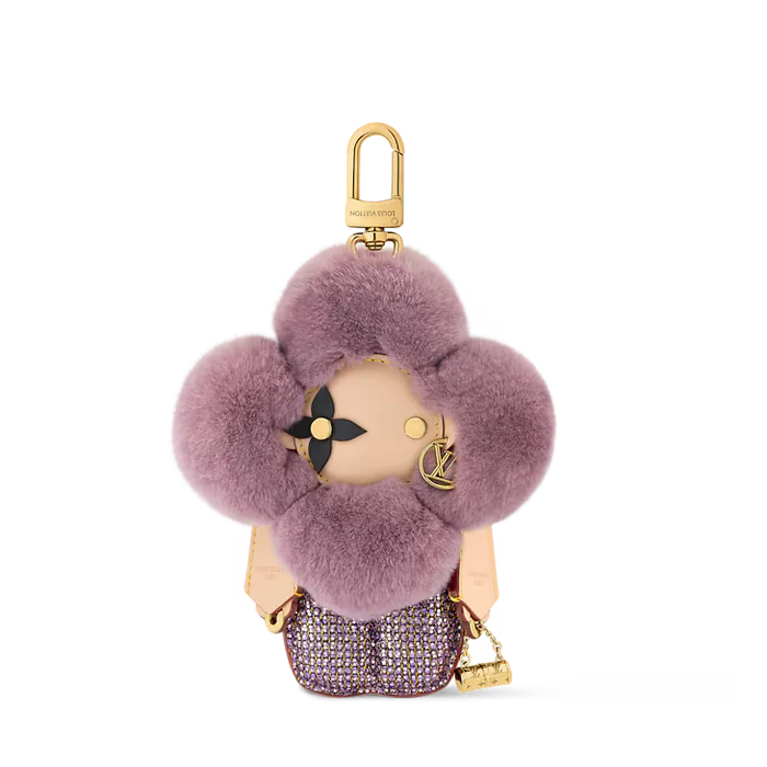 Luxury Plush Flower Bag Charm