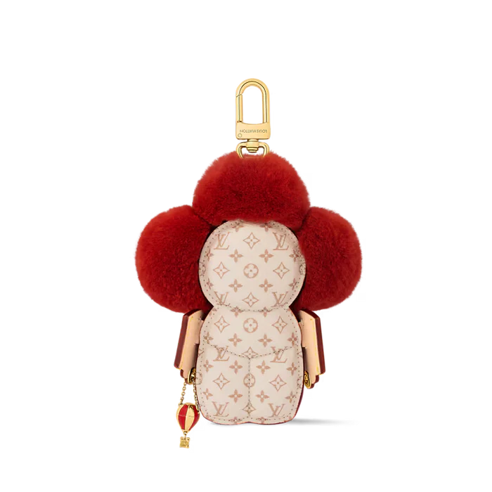 Luxury Plush Flower Bag Charm
