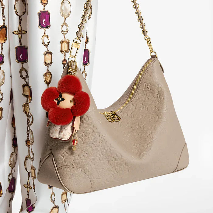 Luxury Plush Flower Bag Charm