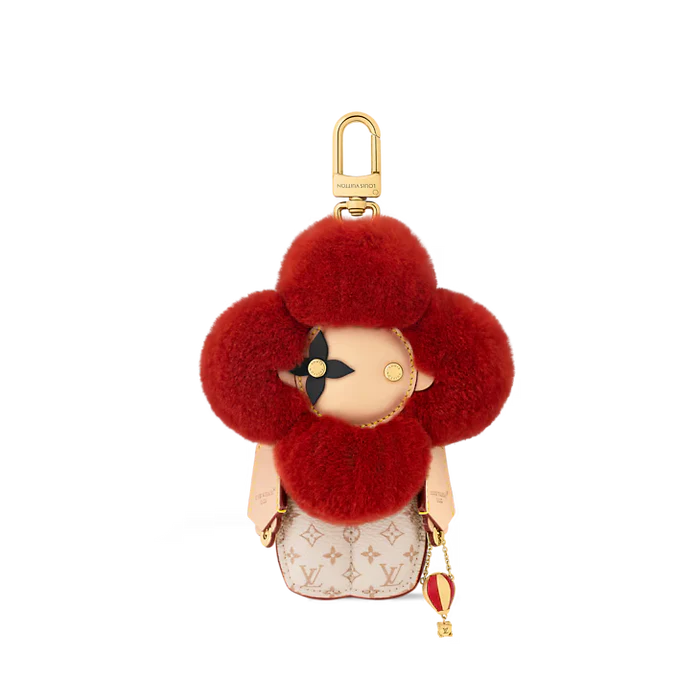 Luxury Plush Flower Bag Charm