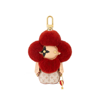 Luxury Plush Flower Bag Charm