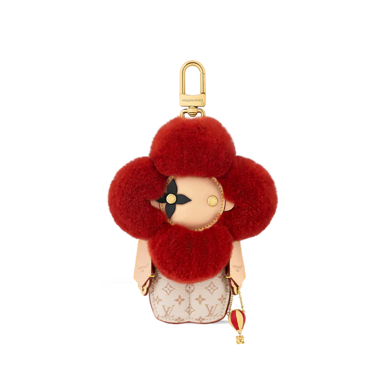 Luxury Plush Flower Bag Charm