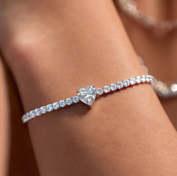 Heart Tennis Bracelet