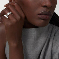 Textured Screw Love Band Ring
