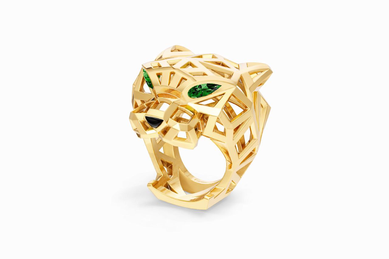 Panther Emerald Statement Ring