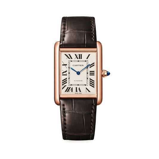 Tank Watch – Rose Gold & Brown Leather