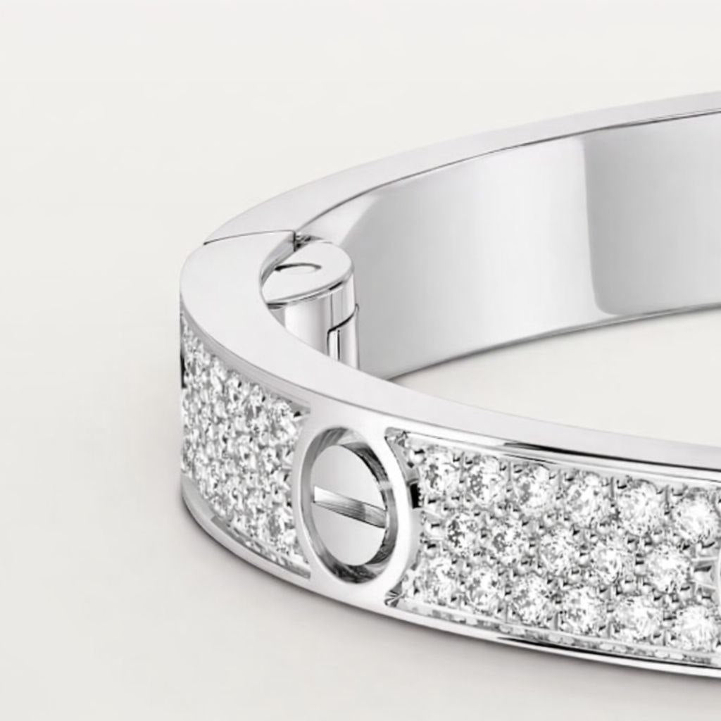 Crystal Screw Bangle Bracelet – 18K Gold Plated Luxury Bracelet
