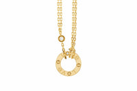 Classic Love Circle Pendant Necklace