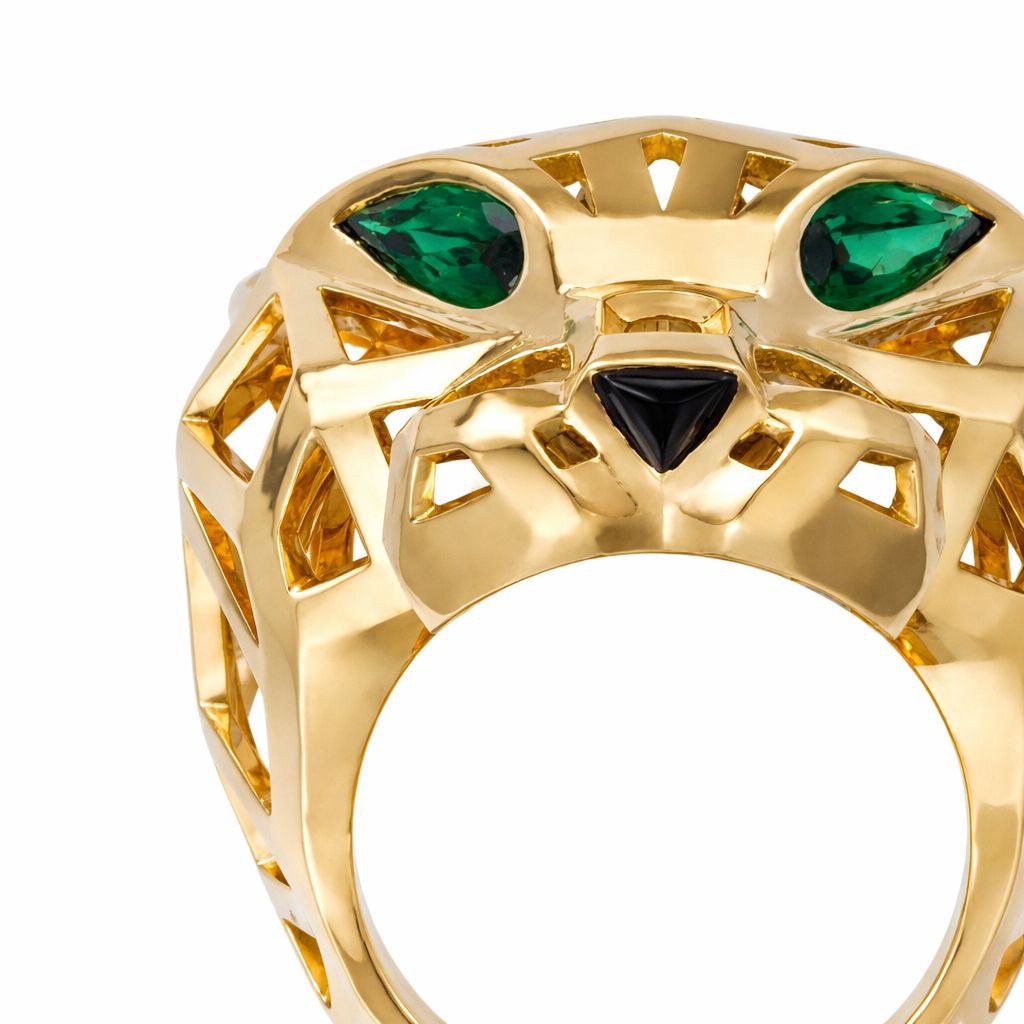 Panther Emerald Statement Ring