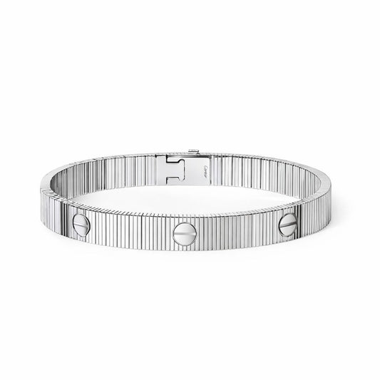 Textured Screw Luxury Bangle Bracelet