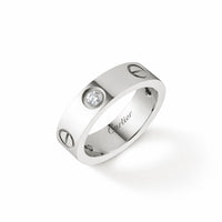 Crystal Love Screw Band Ring