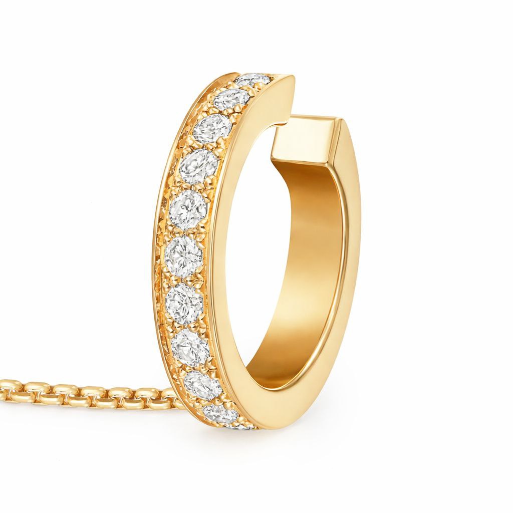 Double Chain Ear Cuff Hoop Earrings