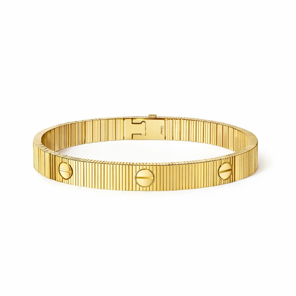 Textured Screw Luxury Bangle Bracelet