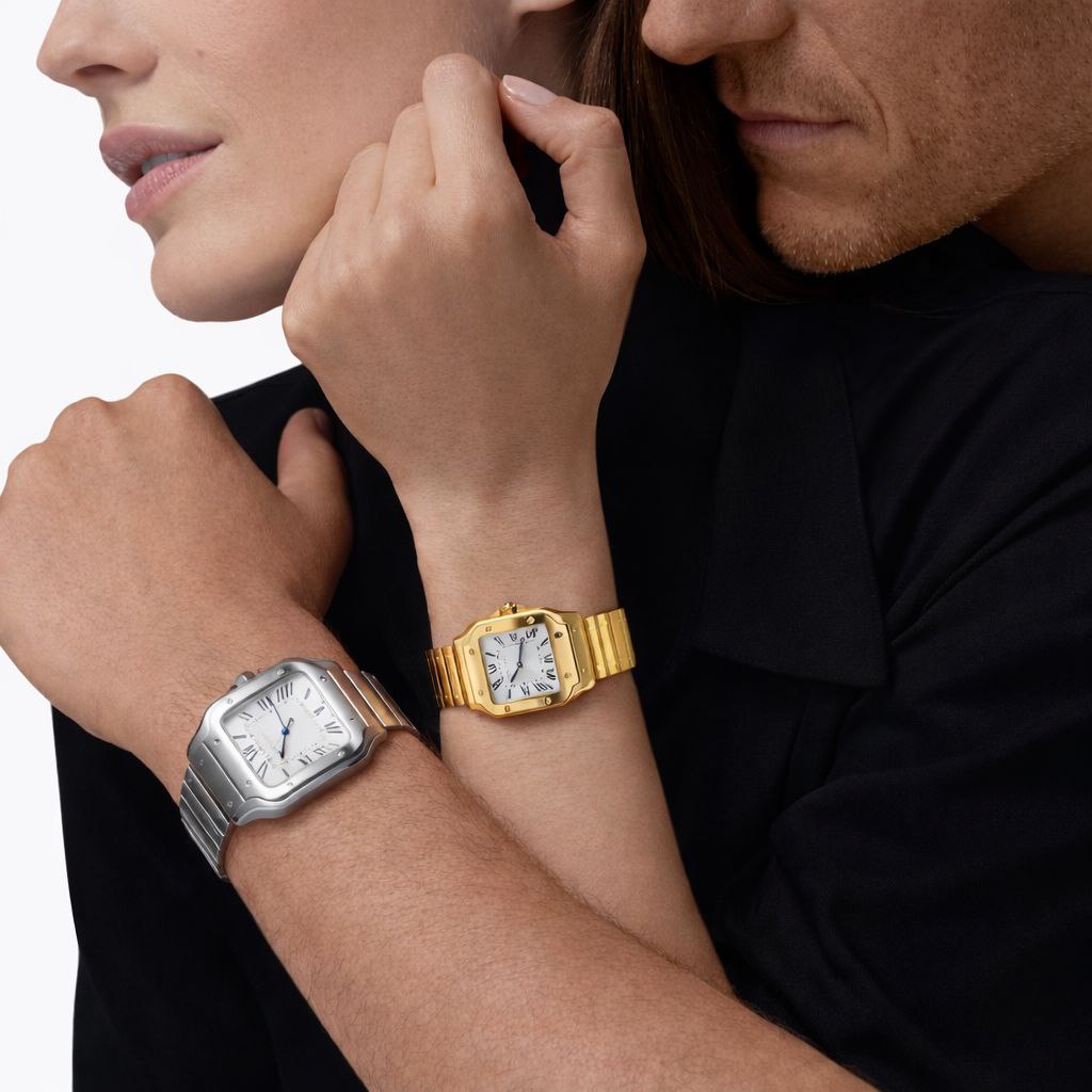 Luxury Square Dial Couple Watch