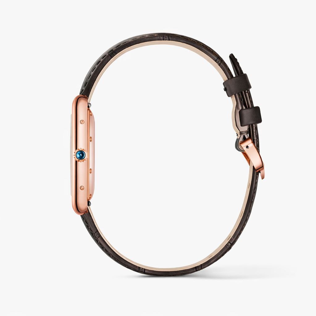 Tank Watch – Rose Gold & Brown Leather