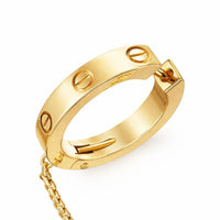 Double Chain Ear Cuff Hoop Earrings