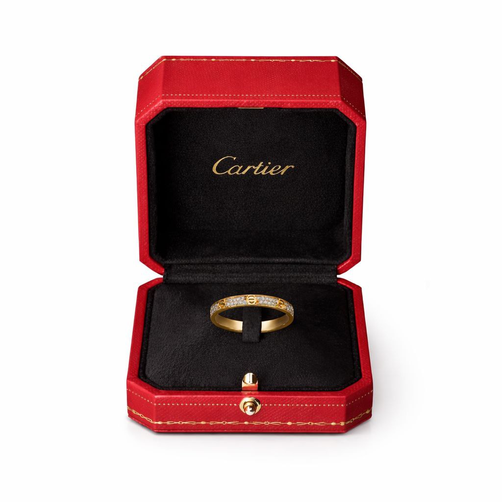 Crystal Screw Love Band Ring