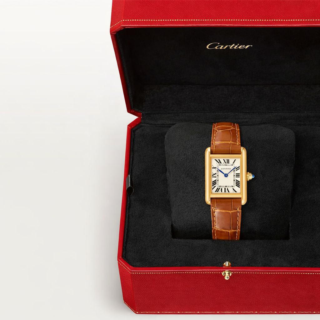 Classic Rectangular Leather Strap Watch