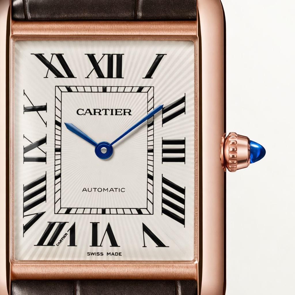 Tank Watch – Rose Gold & Brown Leather