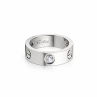 Crystal Love Screw Band Ring