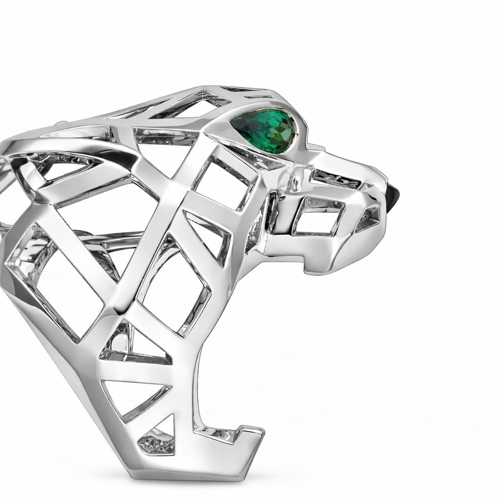 Panther Emerald Statement Ring