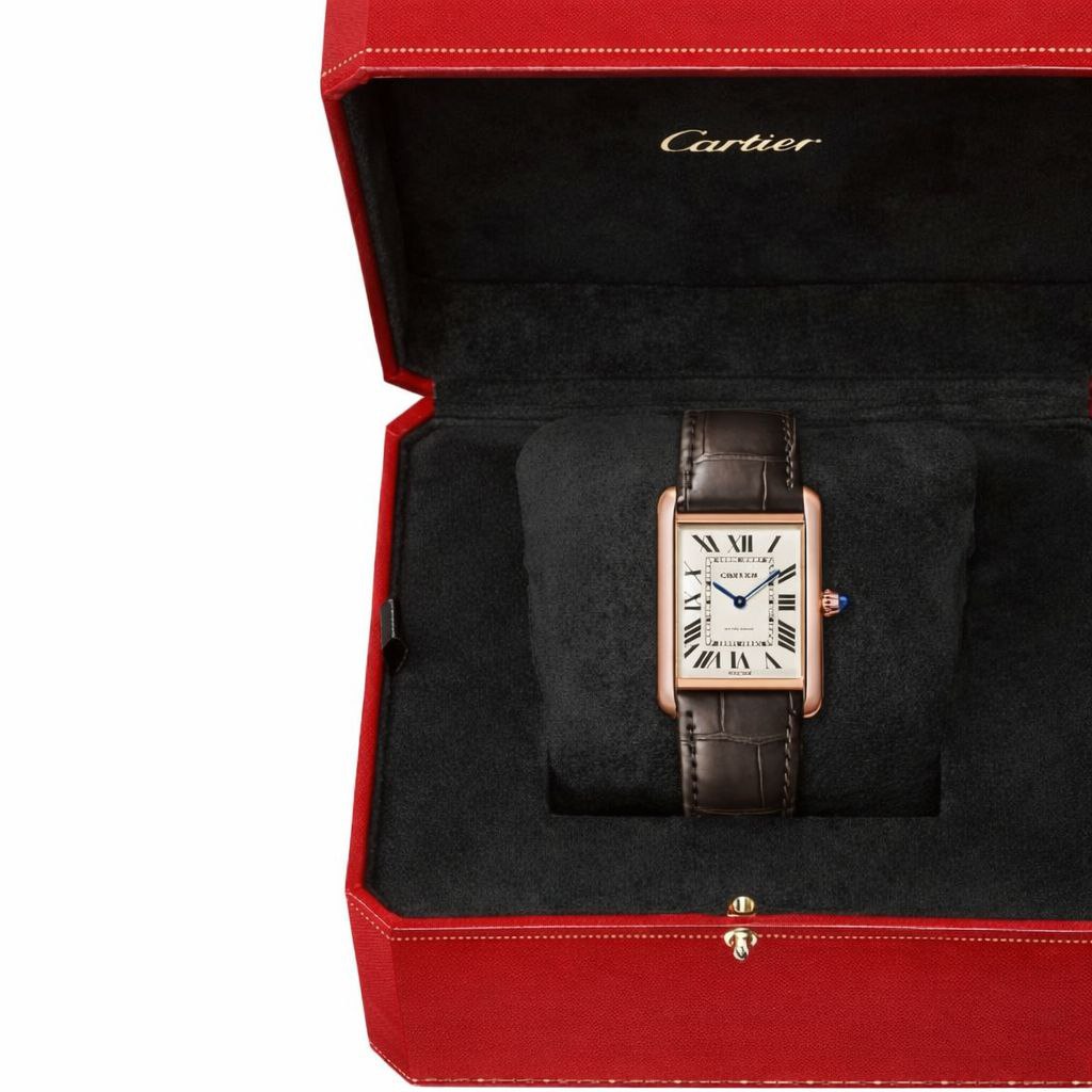 Tank Watch – Rose Gold & Brown Leather