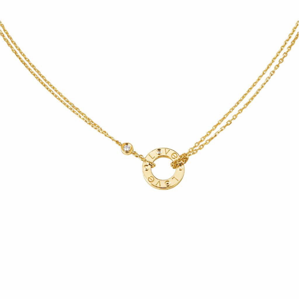 Classic Love Circle Pendant Necklace