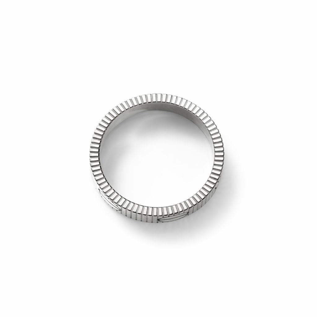 Textured Screw Love Band Ring