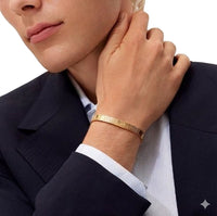 Textured Screw Luxury Bangle Bracelet