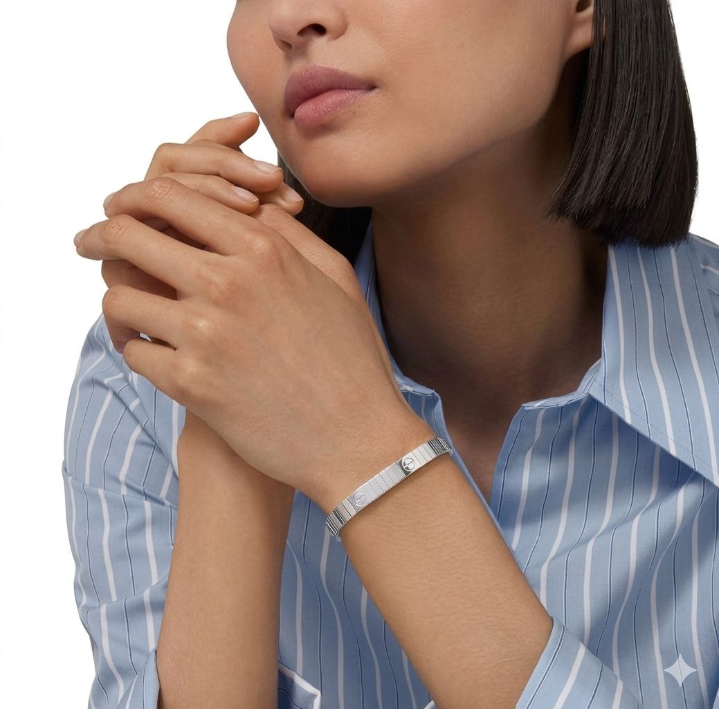 Textured Screw Luxury Bangle Bracelet