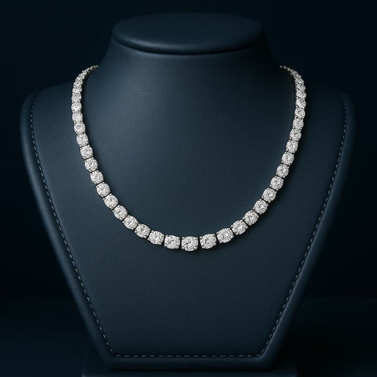 4mm Moissanite Tennis Necklace