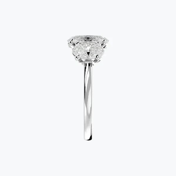 3 Stones Oval Cut Dress Ring
